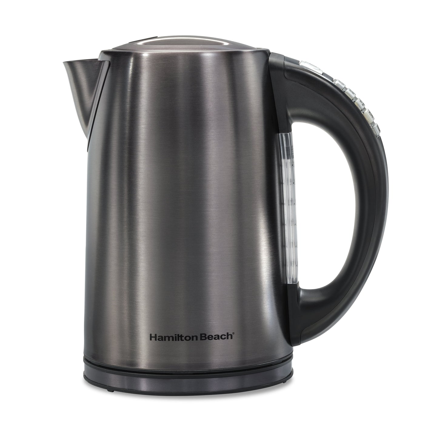 Hamilton Beach Variable Temperature Electric Kettle, 1.7 Liter, Black, Stainless Steel, New, 41022F