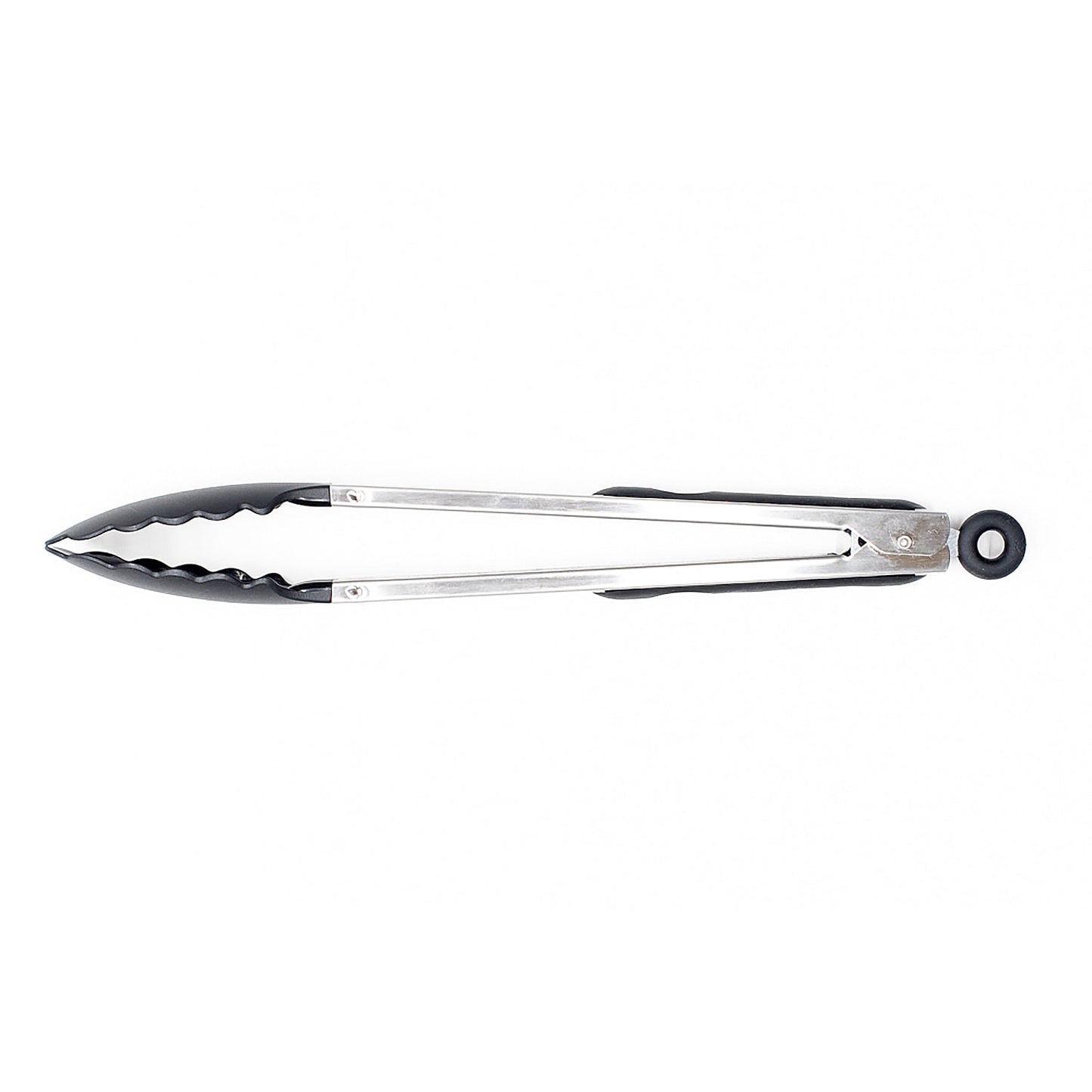 Mainstays Stainless Steel and Black Dripless Tongs
