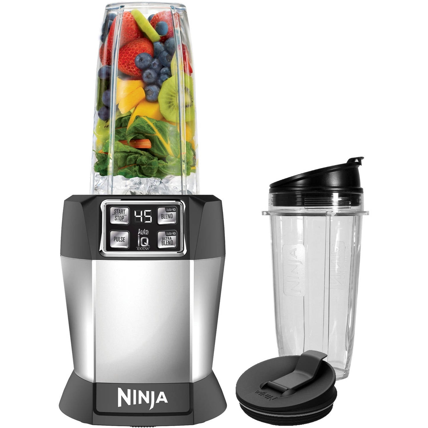Nutri Ninja® Personal Blender with Auto iQ®, 1000 Watts, 2 To-Go Cups, BL480D
